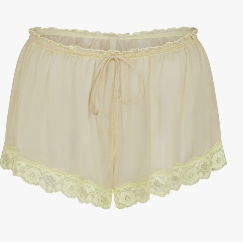 Skims Lace Silk Shorts